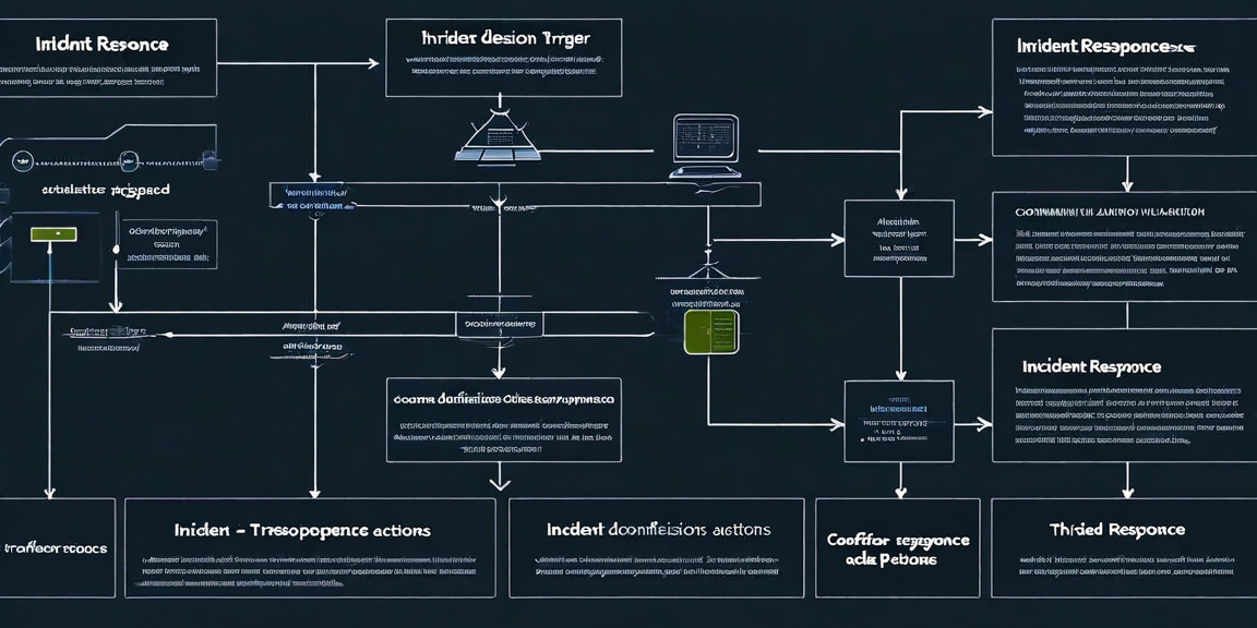 Incident response automation workflow showing decision logic and response action pipeline