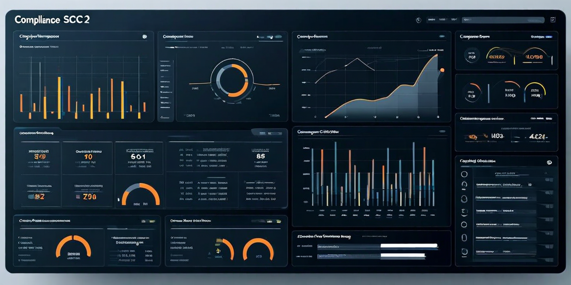 Compliance management dashboard showing automated control monitoring and audit evidence collection